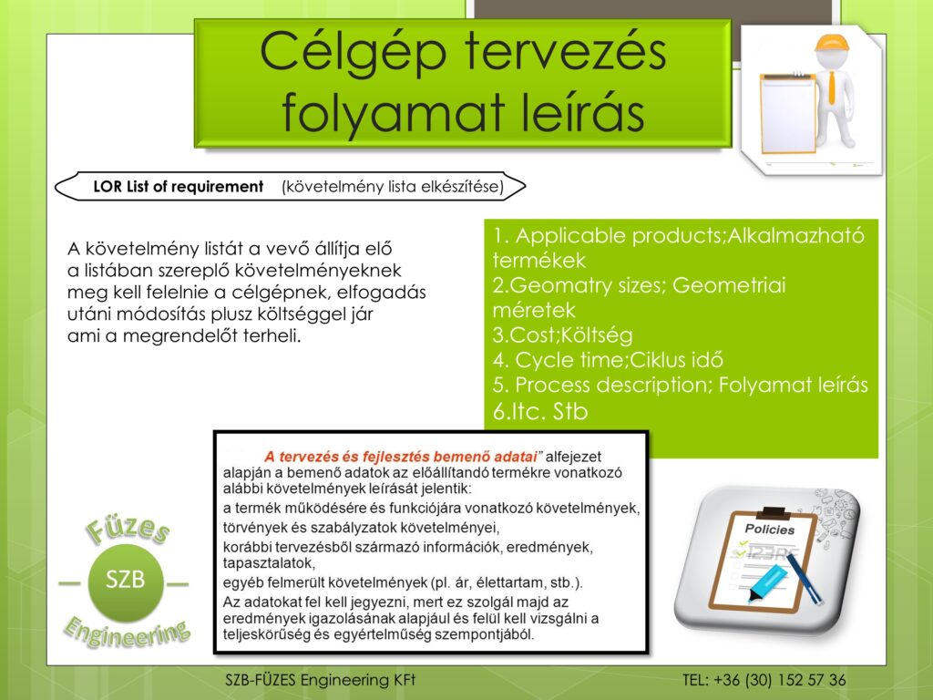 Célgéptervezési folyamat